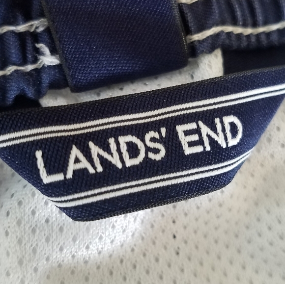 Lands' End Patriotic USA Color Block Swim Trunks M 10/12 - Picture 5 of 6
